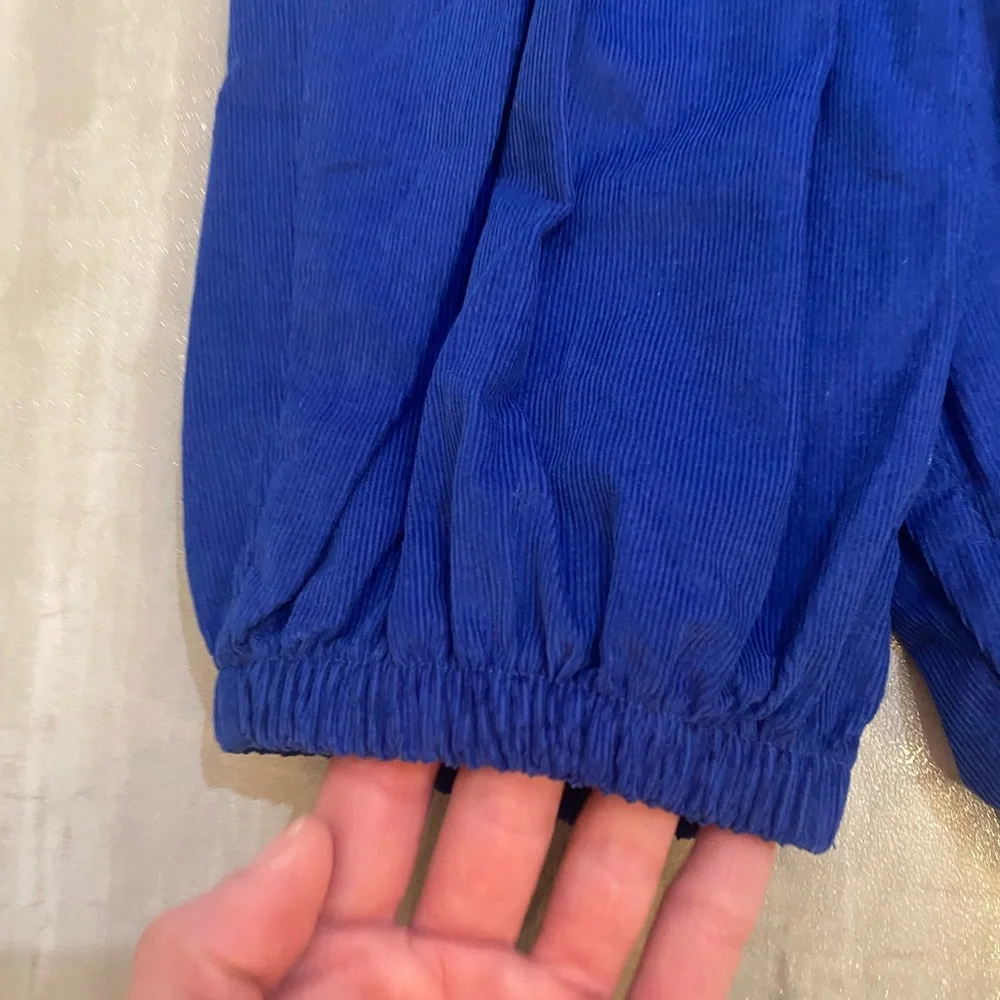 NWT Baby Blessings Royal Blue Corduroy Classic Nathan Romper Jumpsuit boys 24M